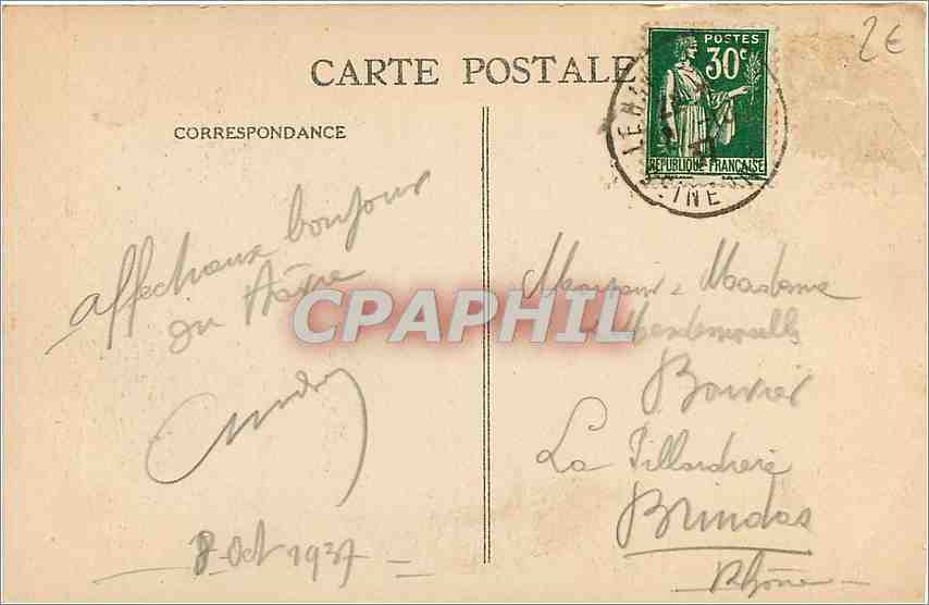 CPA LE HAVRE Quai d'Orléans Bateau — Rückseite