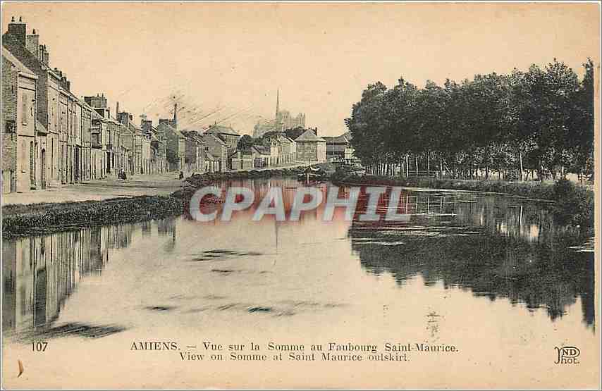 CPA AMIENS Vue sur la somme au Faubourg Saint-Maurice