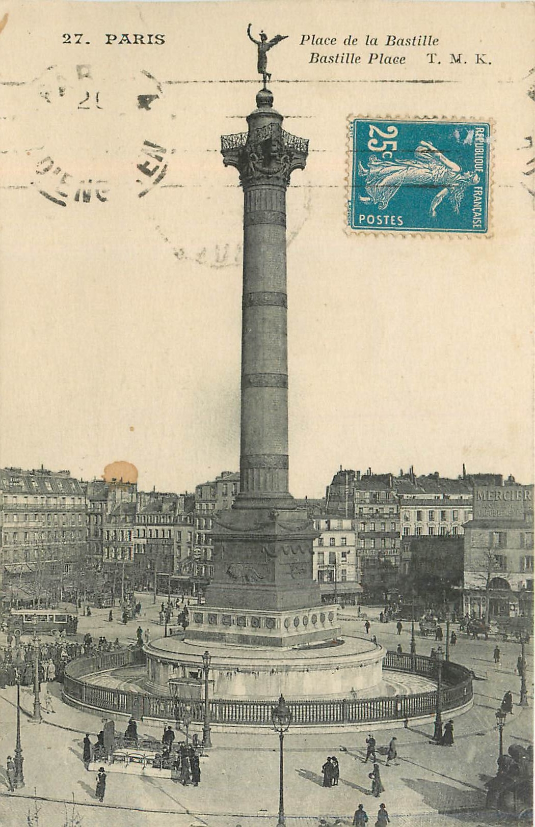 CPA PARIS Place de la Bastille
