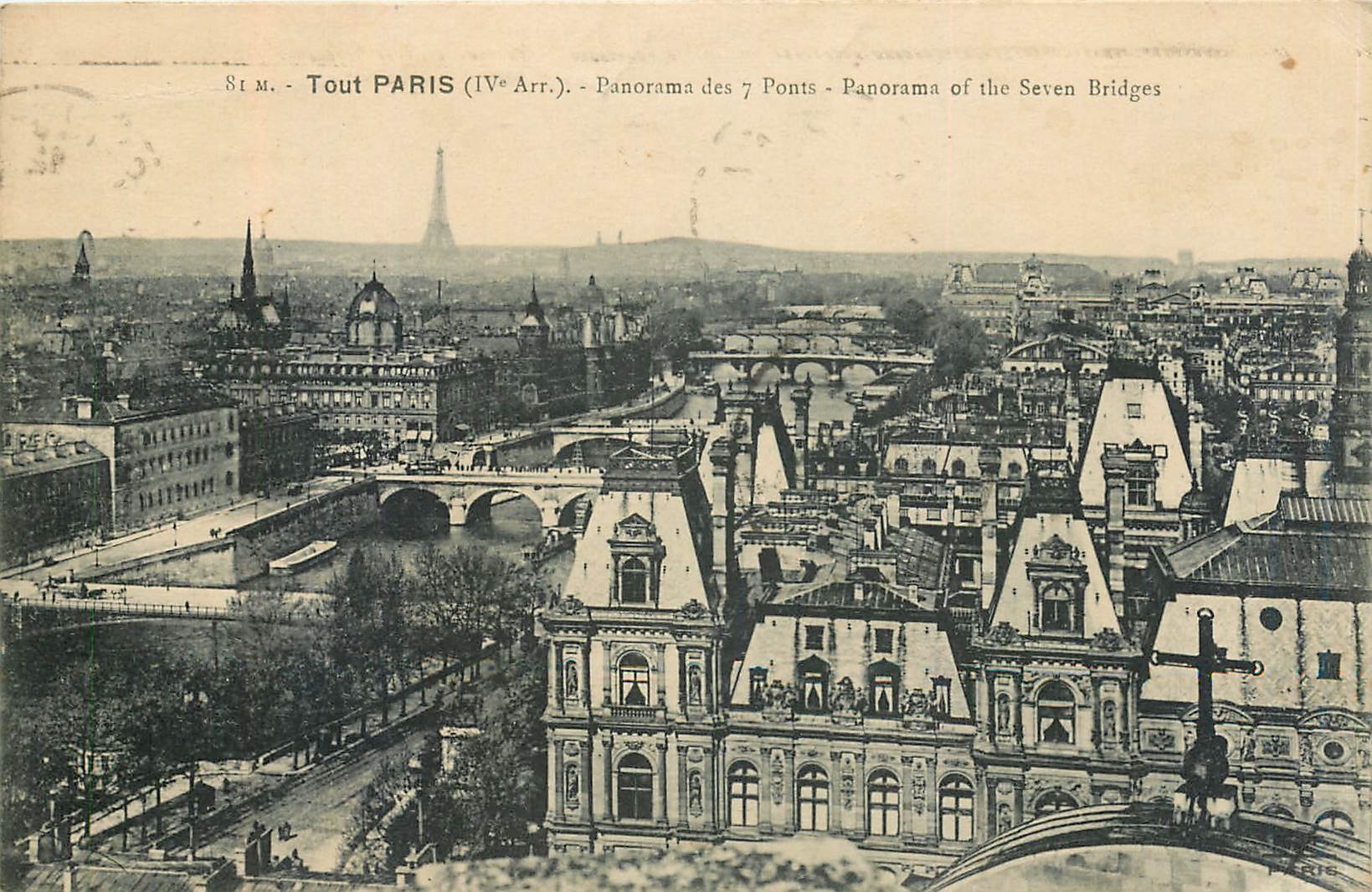 CPA Tout PARIS - Panorama des 7 Ponts
