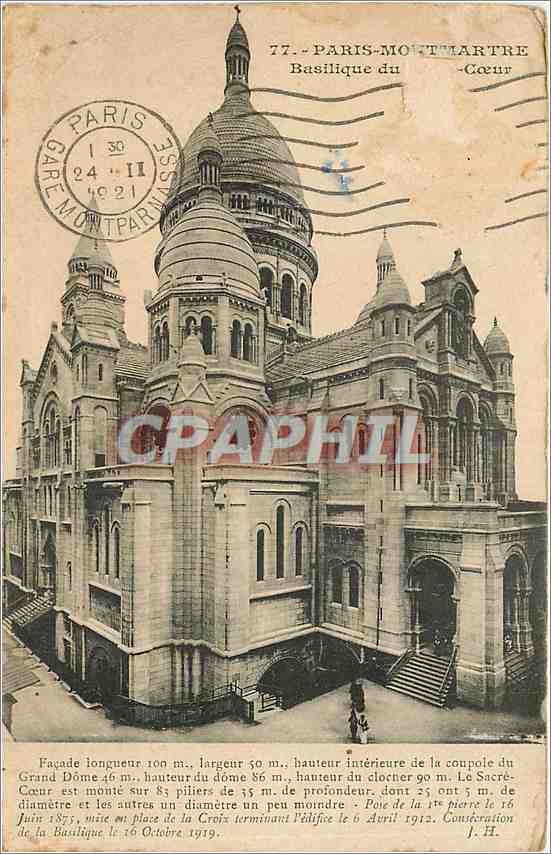CPA PARIS- MONTMARTRE Basilique du Sacré-Cœur