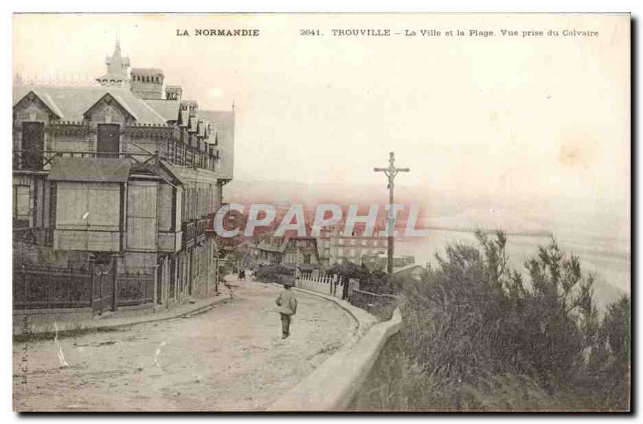 Trouville — La Ville et la Plage. Vue prise du Calvaire — La Normandie, n° 2641