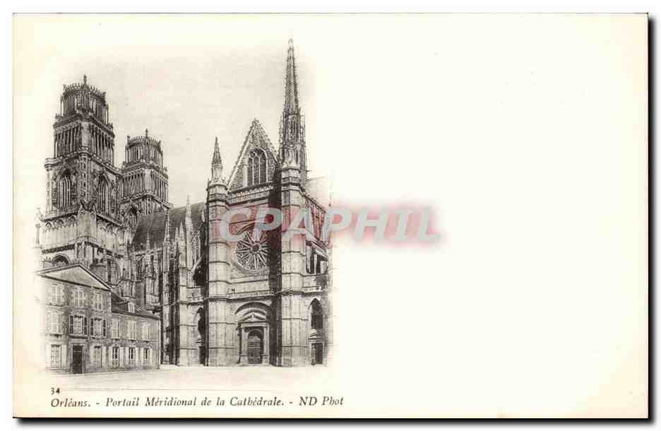 Orleans CPA Portail meridional de la CAthedrale 