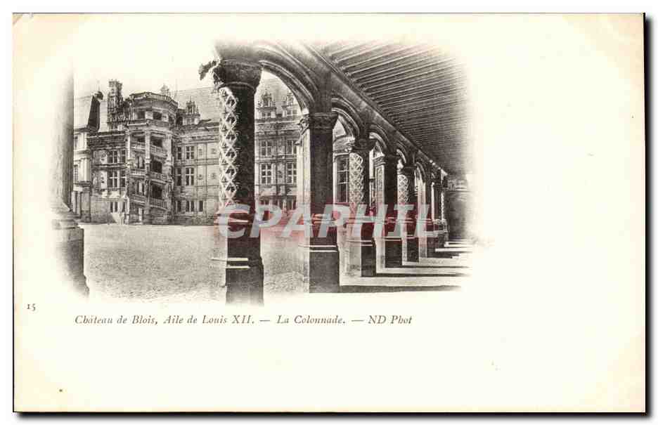 CPA Chateau de Blois Aile Louis XII la colonnade