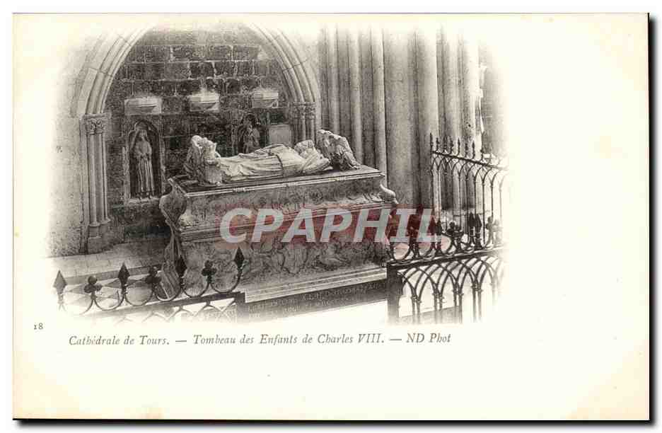 Tours CPA CAthedrale Tombeau des enfants de Cahrles VIII