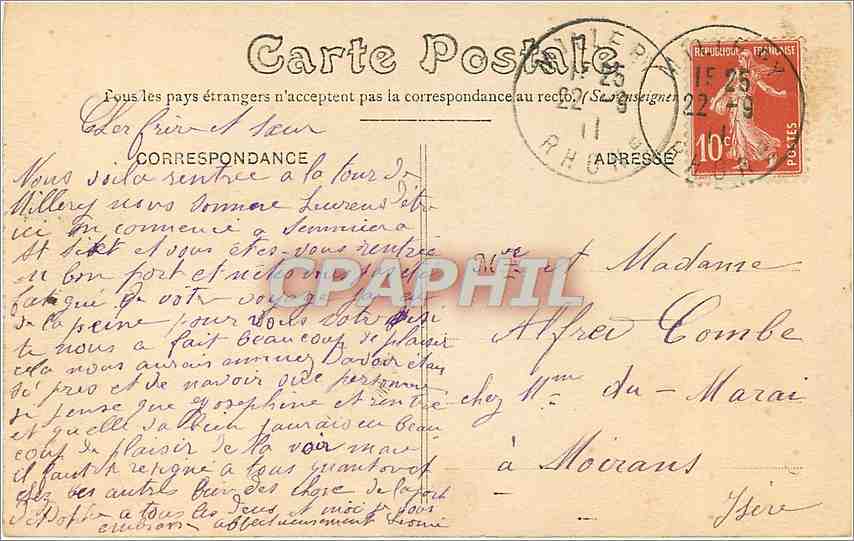 CPA Lyon- Eglise Ste-Blandine — Verso