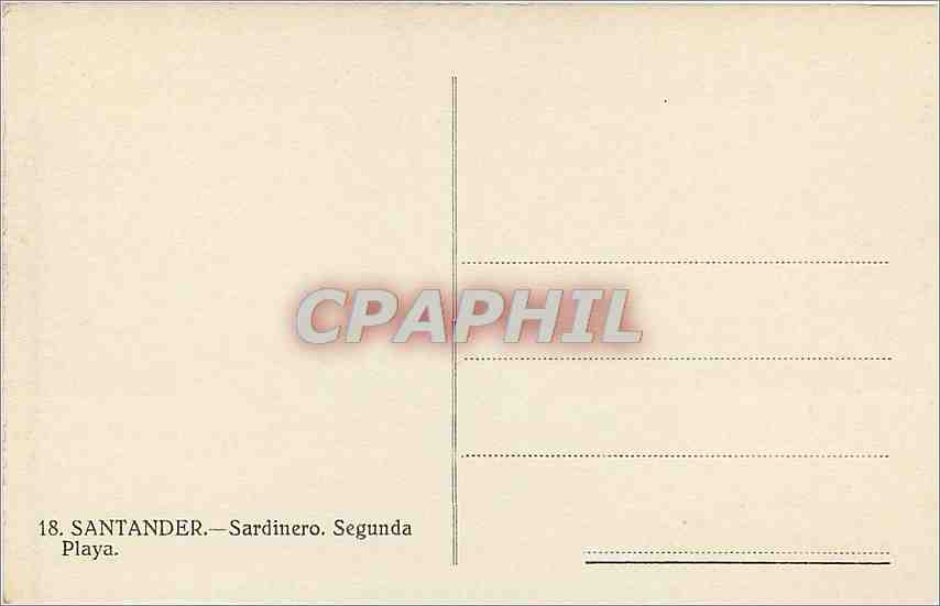 CPA SANTANDER-Sardinero.Grn Casino — Rückseite