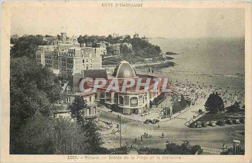 CPA Dinord-Entrée de la Plage et la Malouine