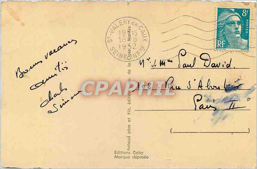 CPA SAINT VALERY EN CAUX ( Seine.Inf)-L'esplanade le long de la Plage — Rückseite