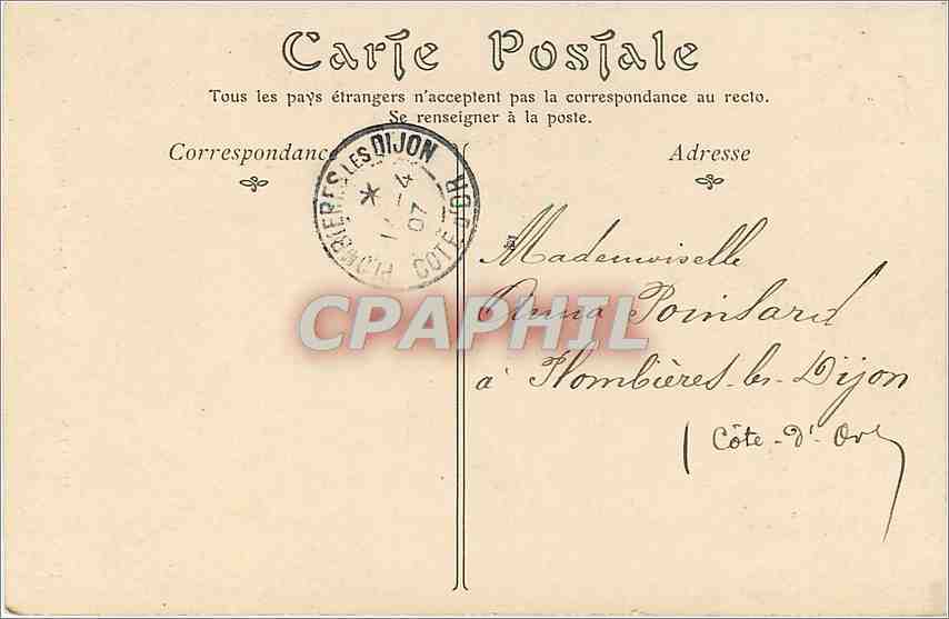 CPA AVALLON-Eglise saint Lazare  Le Portail nord — Rückseite