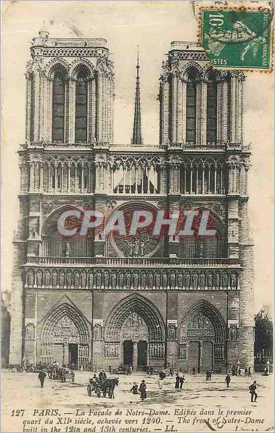 CPA PARIS-La façade de notre dame Edifiée dans le premier