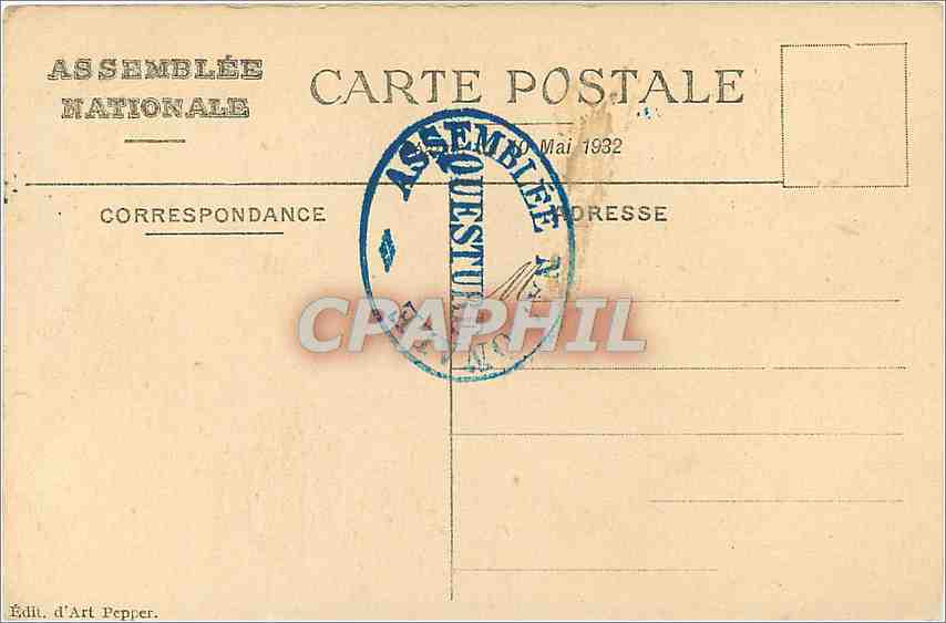 CPA ASSEMBLEE NATIONALE.SALLE DES CONFERENCES — Rückseite