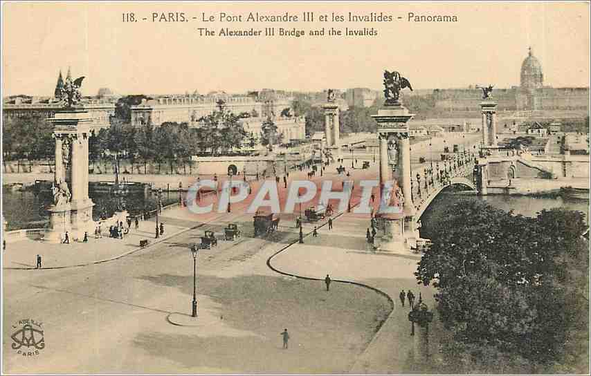 CPA PARIS-Le pont Alexandre III et les Invalides-panorama