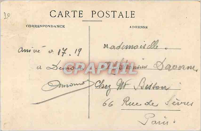 CPA LYON — Verso