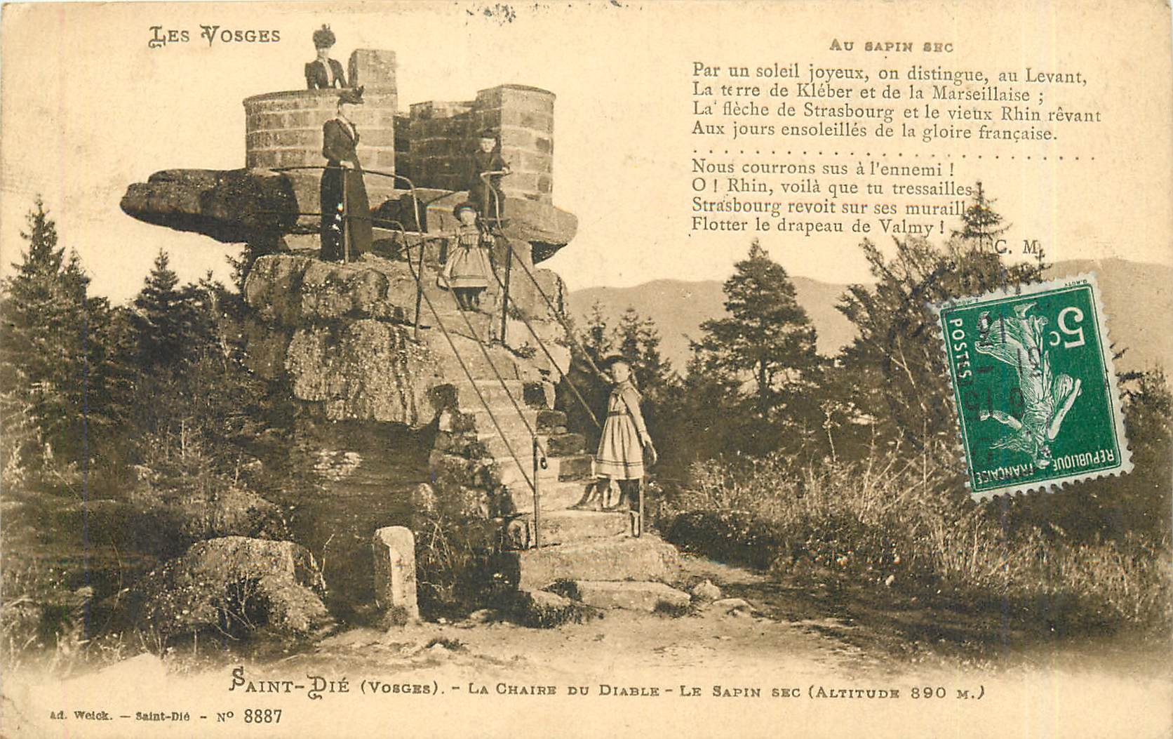CPA SAINT DIE (VOSGES)- LA CHAINE DU DIABLE Le sapin sec