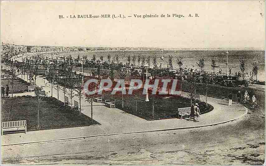 CPA LA BAULE sur MER (L_C) Vue générale de la Plage A.B