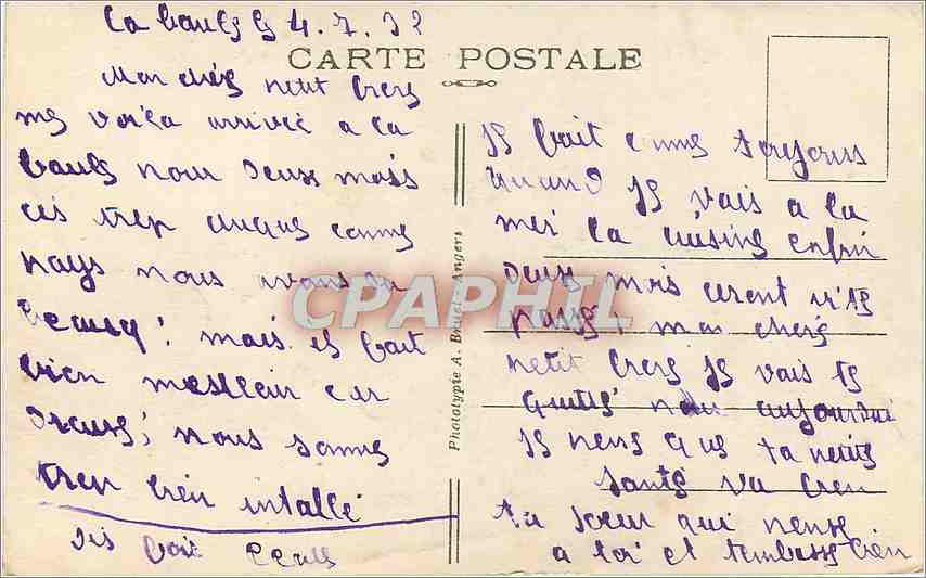 CPA LA BAULE sur MER (L_C) Vue générale de la Plage A.B — Rückseite