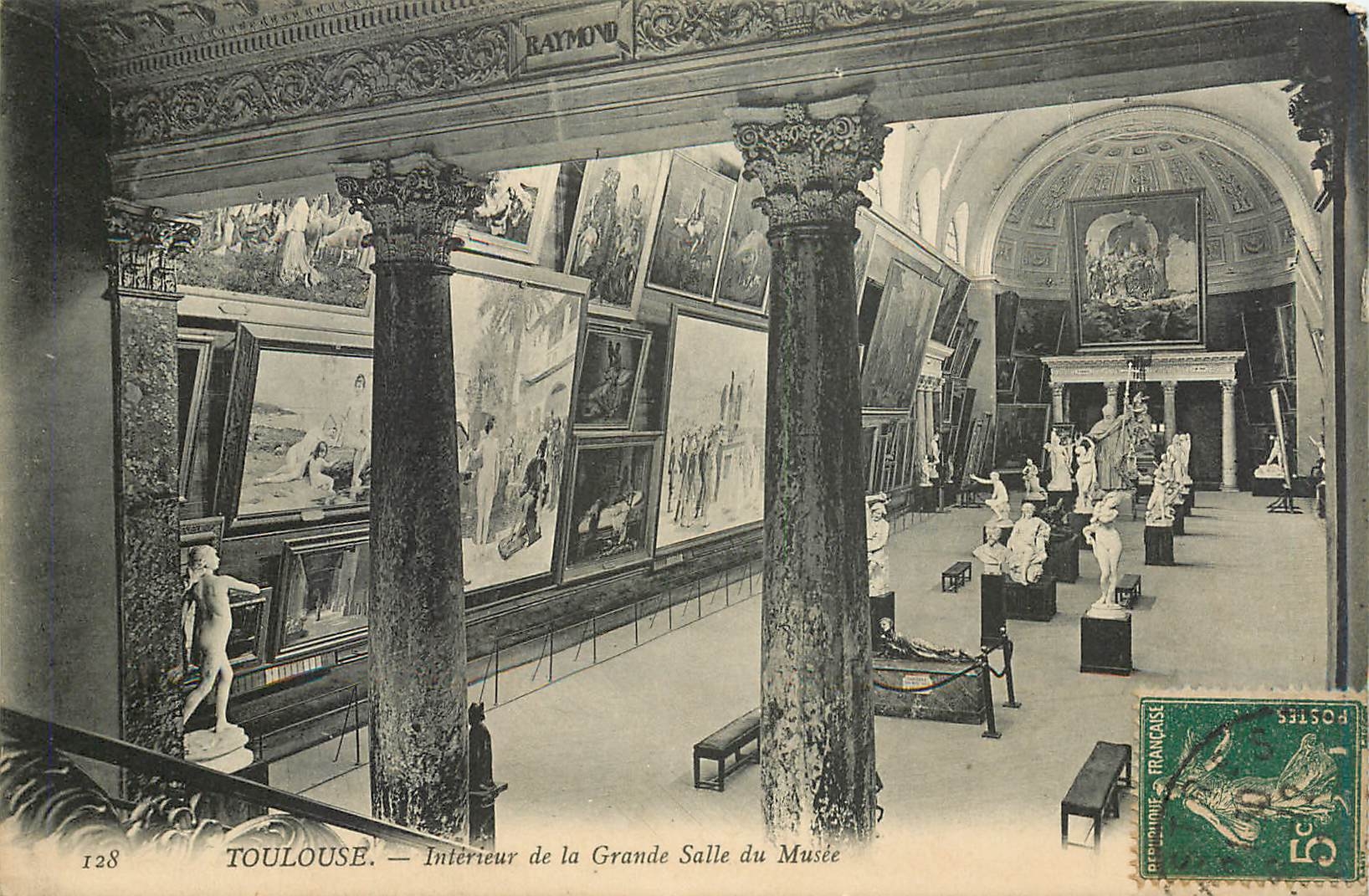 TOULOUSE. — Innenansicht des Großen Saals des Museums — Verlag Raymond, Nr. 128