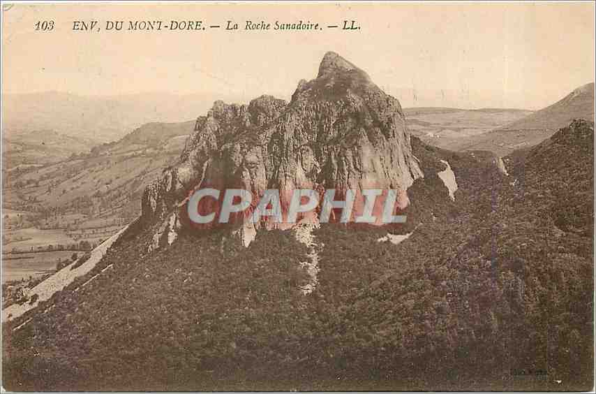 CPA ENV DU MONT DORE-L a Roche Sanadoire
