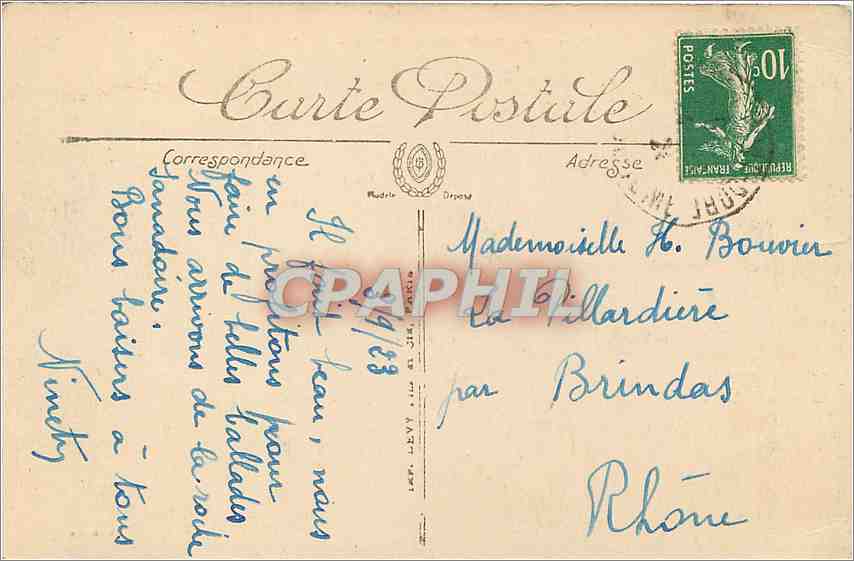 CPA ENV DU MONT DORE-L a Roche Sanadoire — Verso