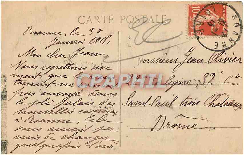 CPA ROANNE-Les Nouvelles Casernes — Back