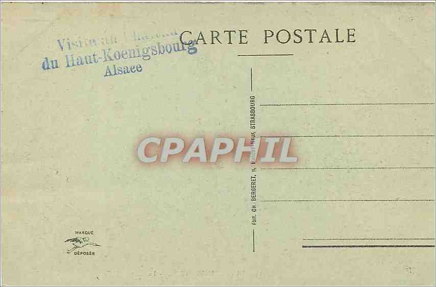 Hoh-Koenigsbourg - La Grande Salle — éditeur : Marque Déposée — Rückseite