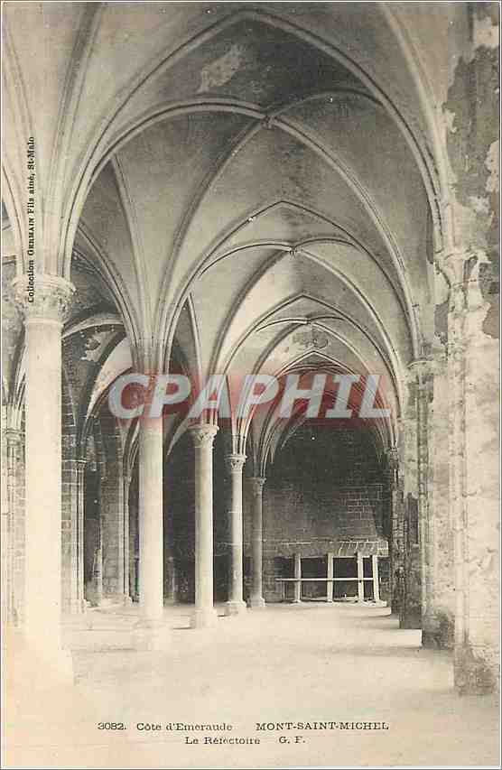 CPA Cote d'Emeraude-MONT SAINT MICHEL .La Refectoire G.F