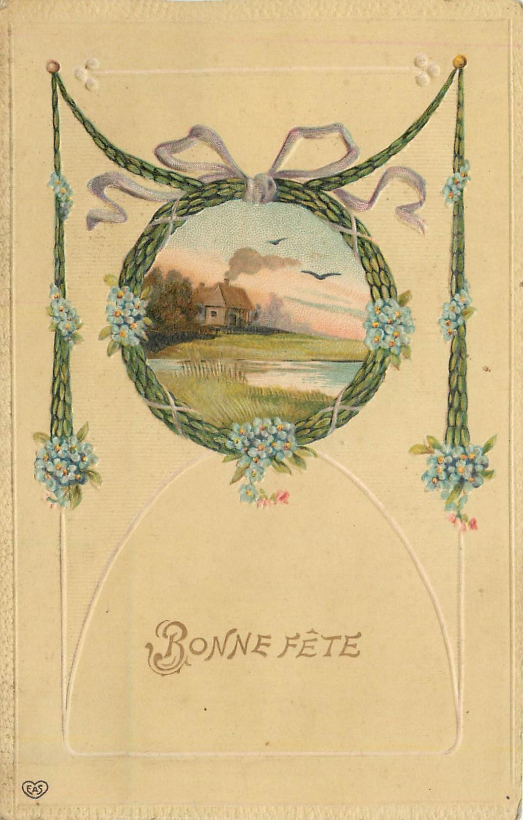 CPA Voeux  Fleurs