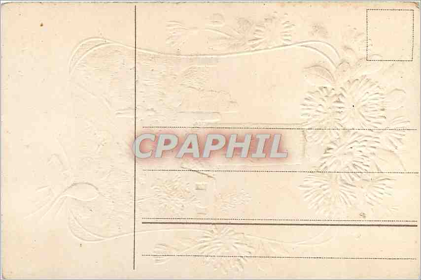 CPA Voeux  Fleurs — Verso