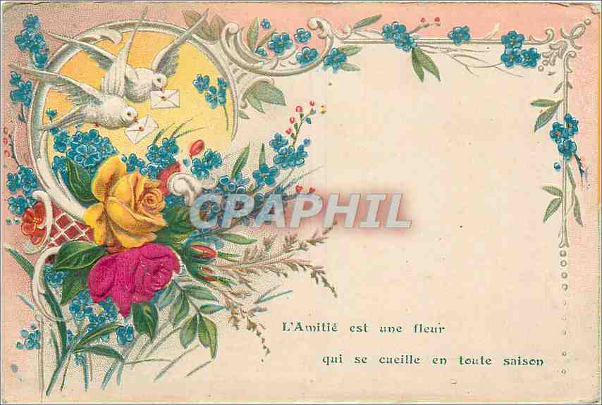 CPA Voeux  Fleurs