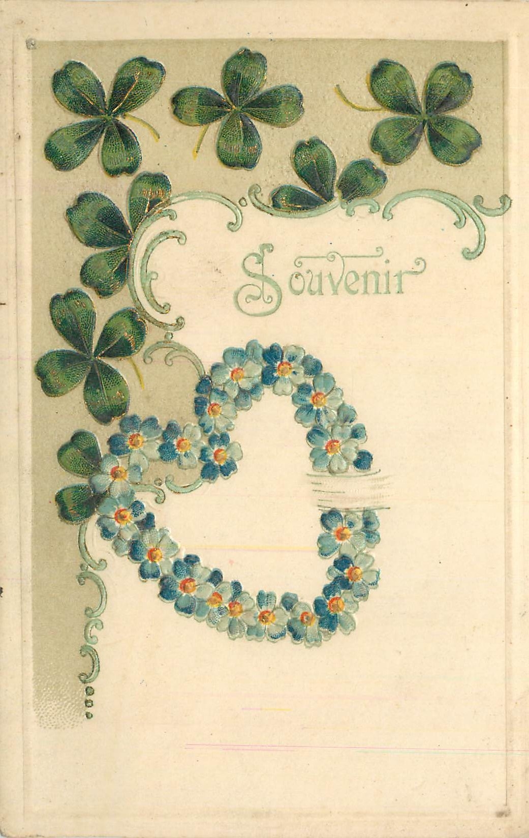 CPA Voeux  Fleurs