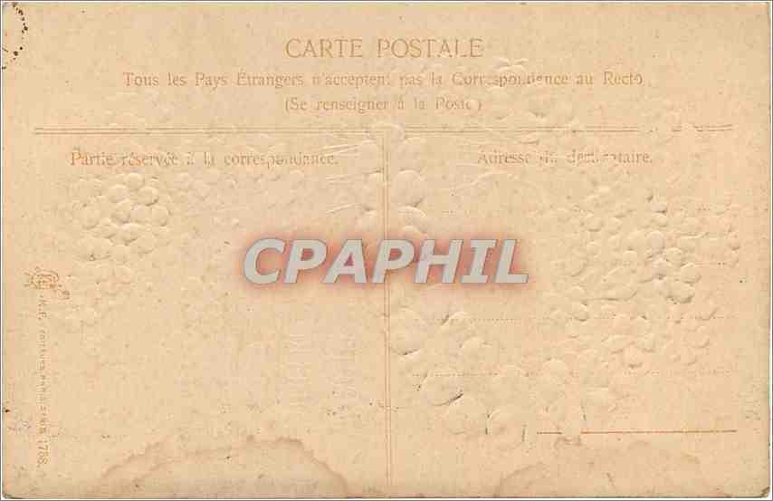 CPA Voeux  Fleurs — Back