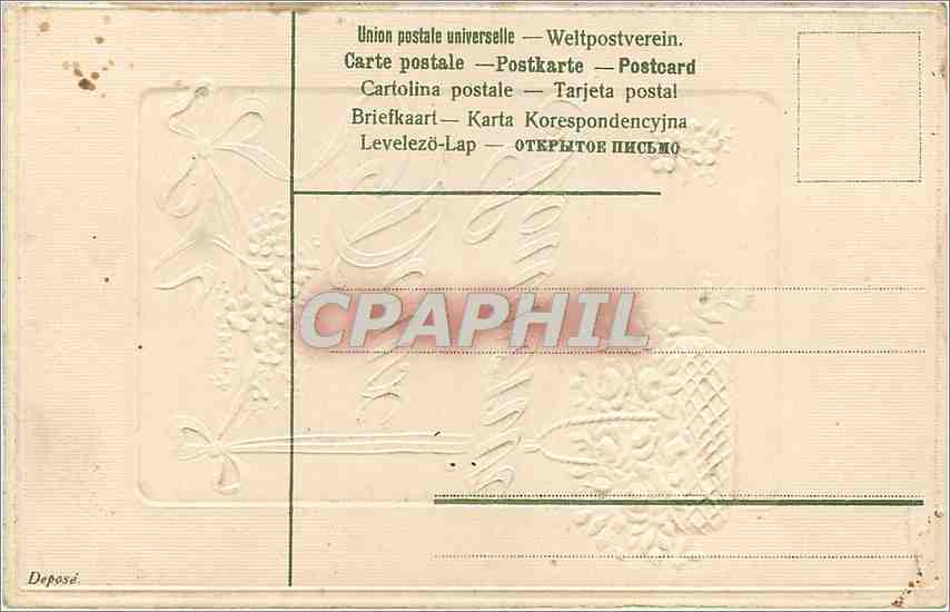 CPA Voeux  Fleurs — Rückseite