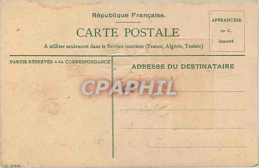 CPA Voeux  Fleurs — Rückseite