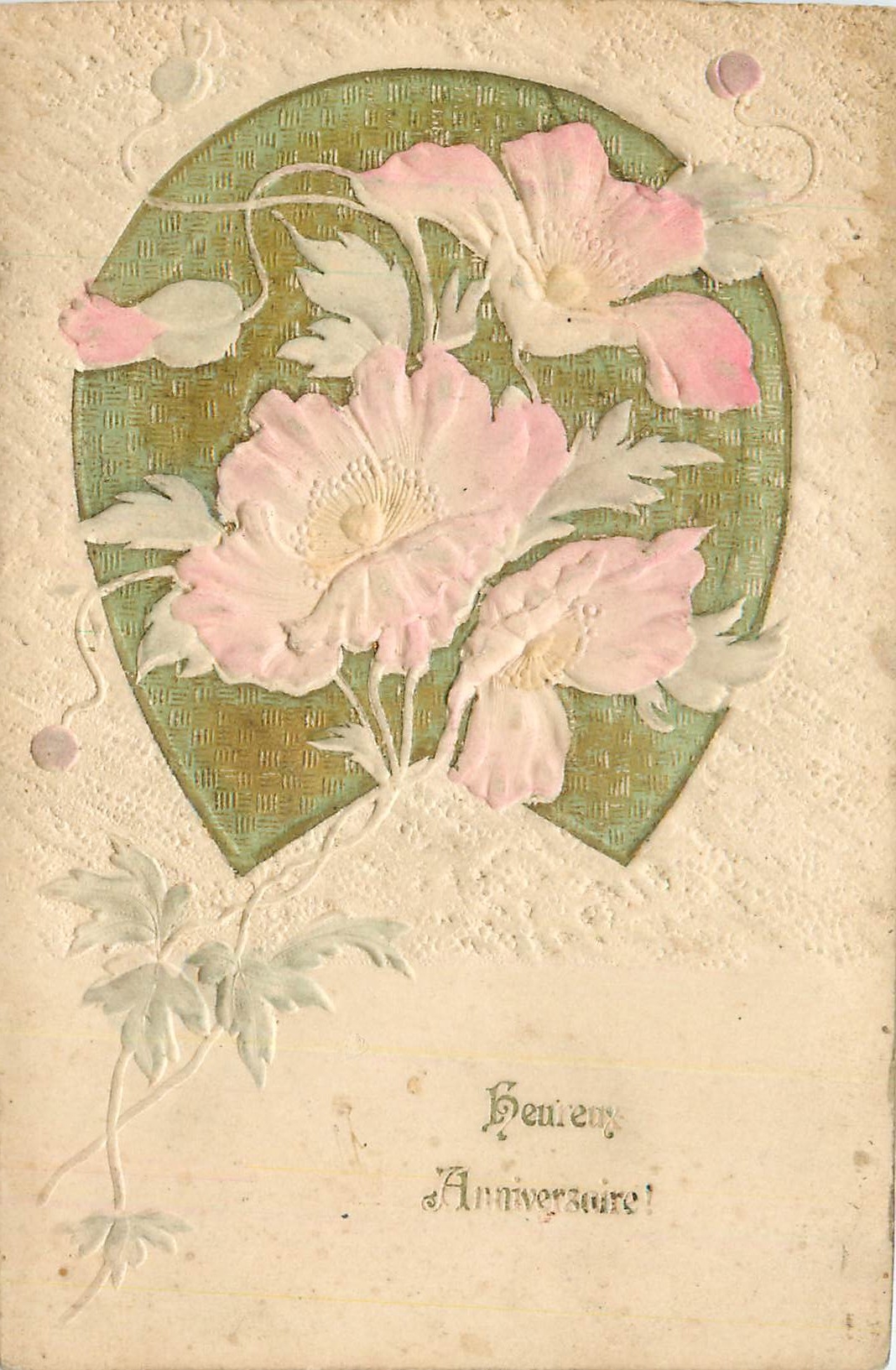 CPA Voeux  Fleurs