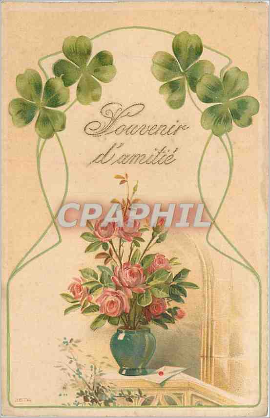 CPA Voeux  Fleurs
