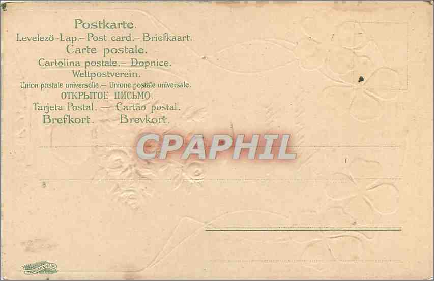 CPA Voeux  Fleurs — Rückseite