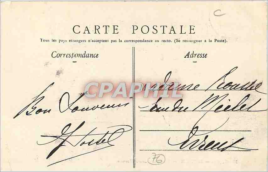 CPA ROUEN-EGLISE SAINT VIVIEN — Verso