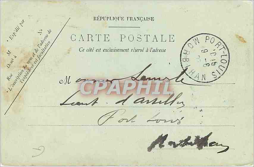 CPA MARSEILLE.Le Bassin national-LL Bateau — Rückseite