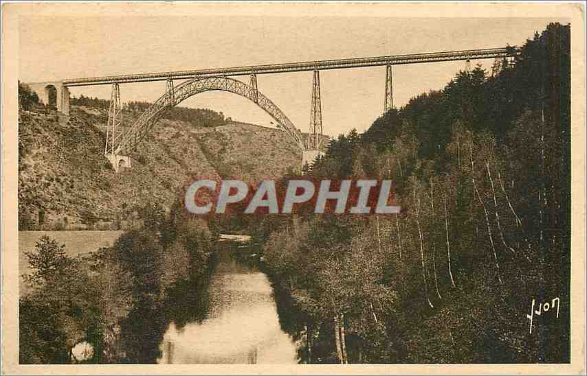 CPA Env. De SAINT FLOUR (Cantal) La vallée de la Truyère et le viaduc de Garabit