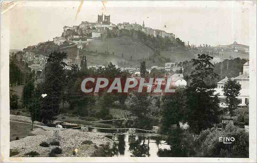 CPA Saint Flour- Paysage sur le Londer  La ville et le faubourg