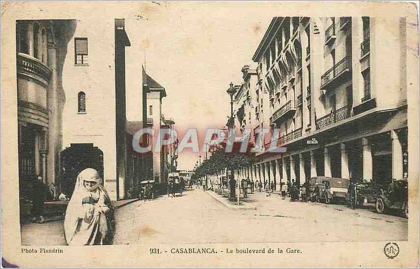 CPA CASABLANCA-Le Boulevard de la Gare