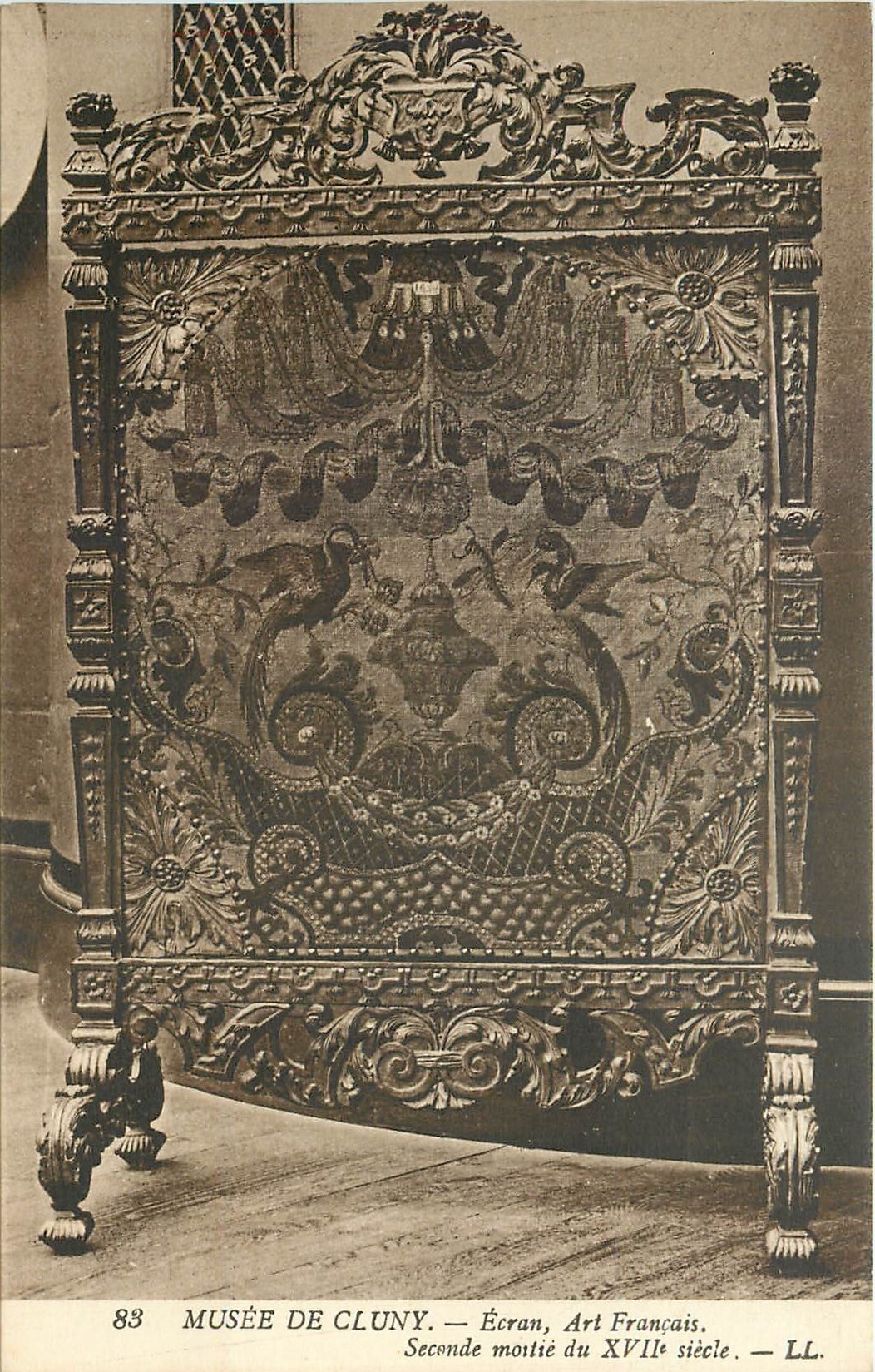 Musée de Cluny — Écran français, seconde moitié du XVIIe siècle — LL. n° 83