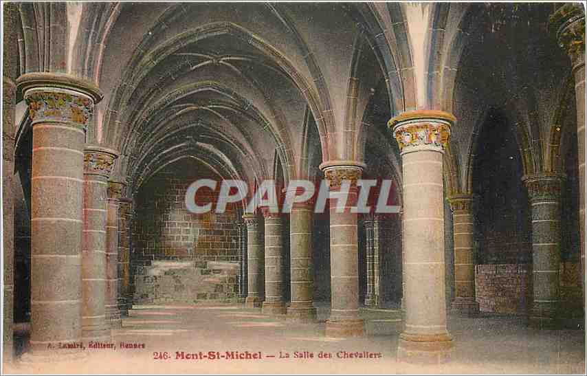 CPA MONT-ST-MICHEL-L a salle des Chevaliers