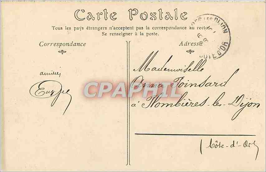 CPA Paris-La Colonne de Juillet (Place de la Bastille) — Rückseite