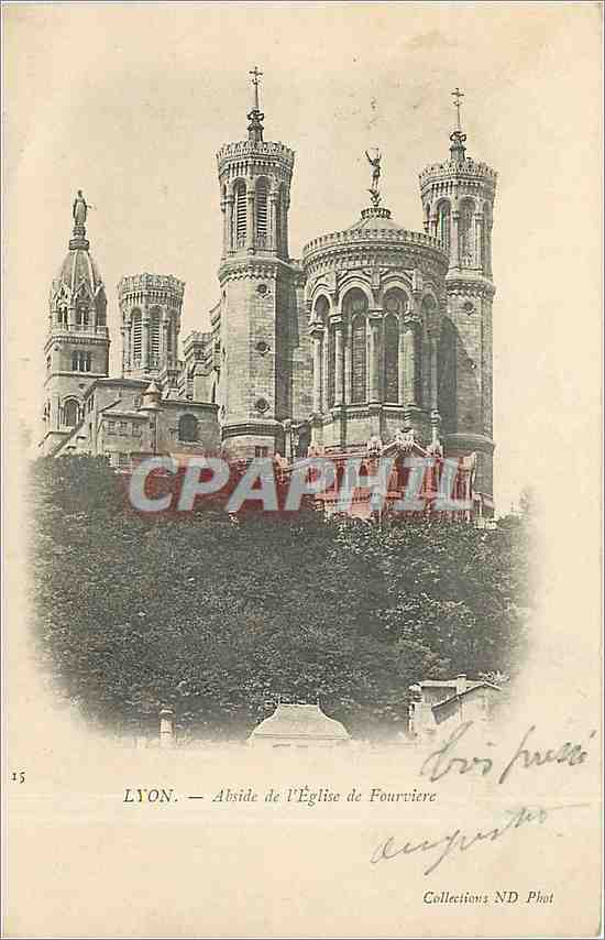 CPA LYON-Abside de l'Eglise de Fourviere
