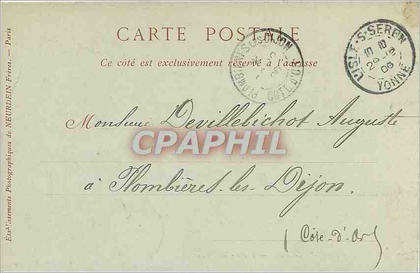 CPA ARCY-SUR-CURE-Vue dur la riviere — Rückseite