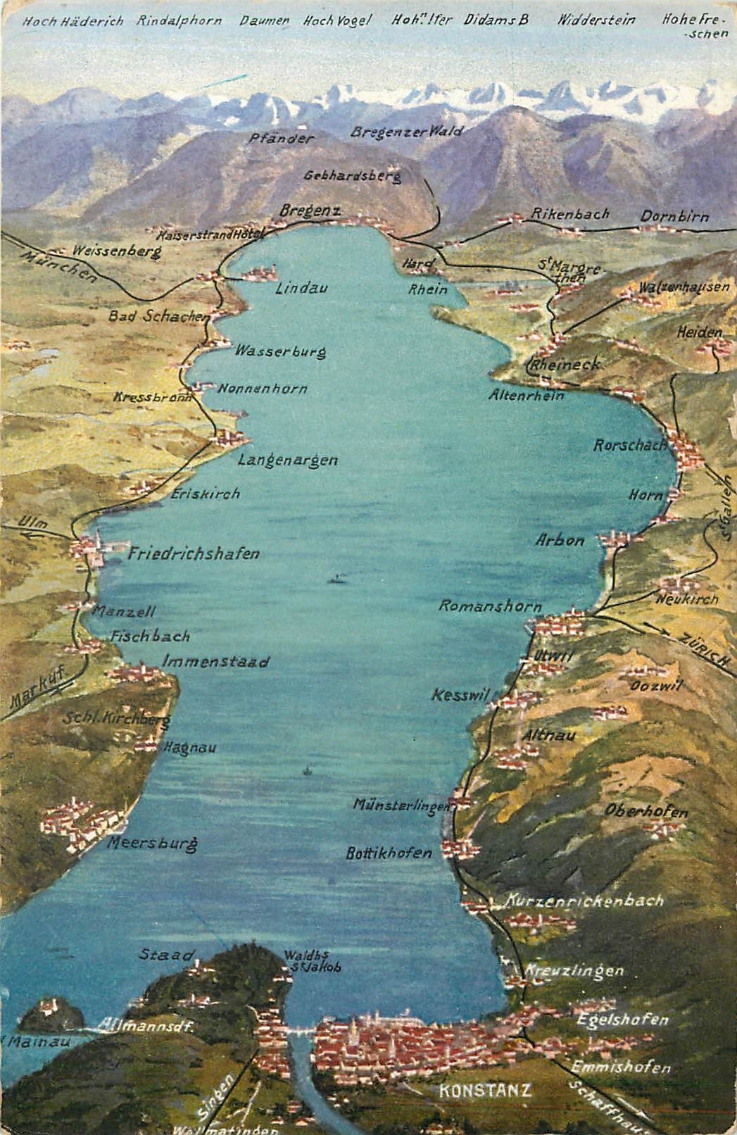 CPA CARTES GEOGRAPHIQUES Konstanz