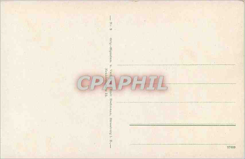 CPA CARTES GEOGRAPHIQUES Mulhausen — Rückseite