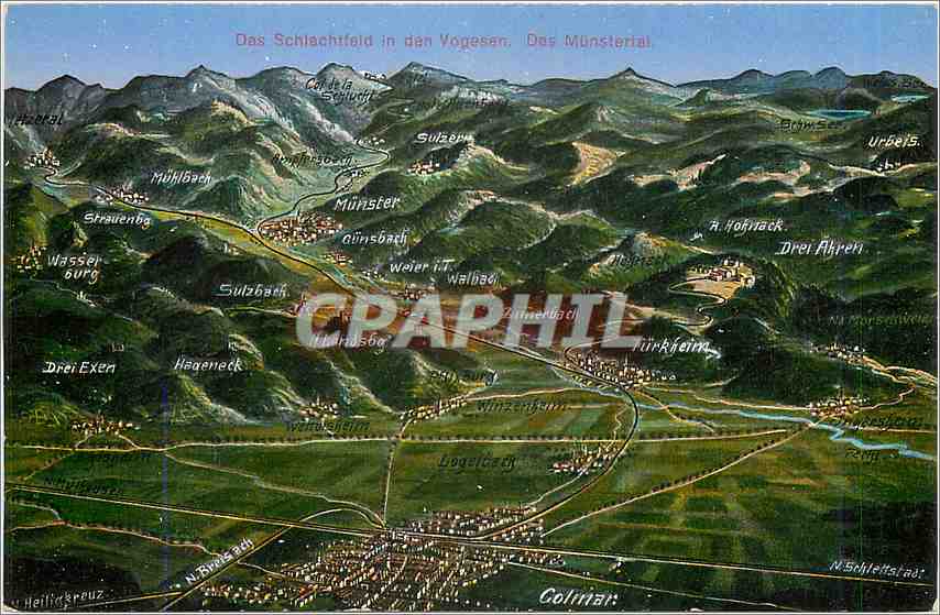 CPA CARTES GEOGRAPHIQUES colmar